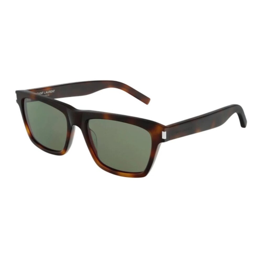 NWT SAINT LAURENT SUNGLASSES HAVANA MEN SQUARE EYEWEAR